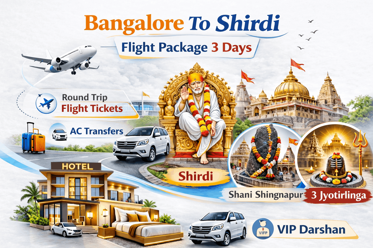 Bangalore to Shirdi 3 Day Tour Package